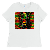 White Black license letters  juneteenth Ladies Tee - Zillion Design Studio