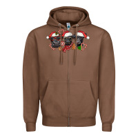 Chestnut Christmas Black Angus Cows Zipper Hoodie - LillyAllenDesigns