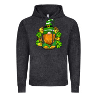 Vintage Black st patricks day gnomes horseshoe shamrock gold Vintage Hoodie - Artiststas