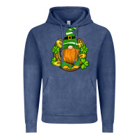 Vintage Denim st patricks day gnomes horseshoe shamrock gold Vintage Hoodie - Artiststas