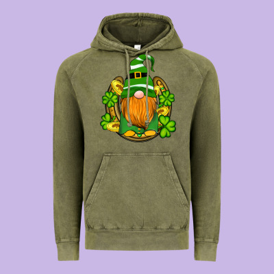 St Patricks Day Gnomes Horseshoe Shamrock Gold Vintage Hoodie Designed By Artiststas