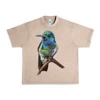 French Oak Ruby Throcuted Hummingbird Urban Heavy Tee - LillyAllenDesigns