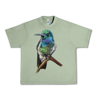 Oil Green Ruby Throcuted Hummingbird Urban Heavy Tee - LillyAllenDesigns