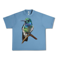 Pebble Blue Ruby Throcuted Hummingbird Urban Heavy Tee - LillyAllenDesigns