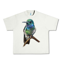 Pistachio Ruby Throcuted Hummingbird Urban Heavy Tee - LillyAllenDesigns