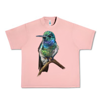 Salmon Ruby Throcuted Hummingbird Urban Heavy Tee - LillyAllenDesigns