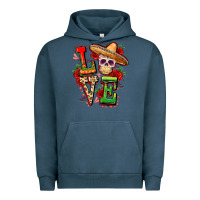 Pigment Midnight Navy Cinco de mayo love Urban Hoodie - FaDigitalArtStudio