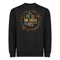 Black when he was one the cross i was one his mind Heavyweight Sweatshirt - MaliasSmallBusiness