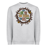 Heather Grey when he was one the cross i was one his mind Heavyweight Sweatshirt - MaliasSmallBusiness