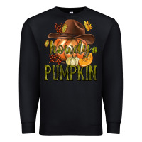 Black Howdy Pumpkin Premium Sweatshirt - texasbilliewilder
