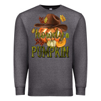 Charcoal Heather Howdy Pumpkin Premium Sweatshirt - texasbilliewilder