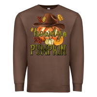 Chestnut Howdy Pumpkin Premium Sweatshirt - texasbilliewilder