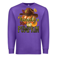 Purple Howdy Pumpkin Premium Sweatshirt - texasbilliewilder