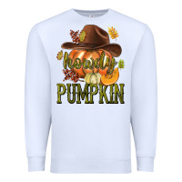 White Howdy Pumpkin Premium Sweatshirt - texasbilliewilder