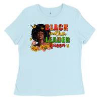 Baby Blue Black mother leader queen juneteenth Ladies Tee - Zillion Design Studio