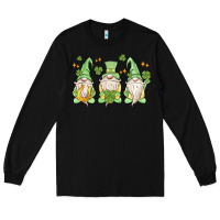 Black st. patrick's day gnomes Long Sleeve Tee - MaliasSmallBusiness