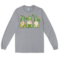 Heather Grey st. patrick's day gnomes Long Sleeve Tee - MaliasSmallBusiness