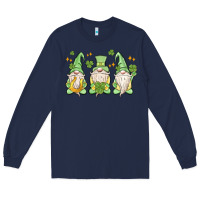 Navy st. patrick's day gnomes Long Sleeve Tee - MaliasSmallBusiness