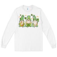 White st. patrick's day gnomes Long Sleeve Tee - MaliasSmallBusiness