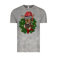 Cloud Rock christmas wreath baby calf Vintage Tee - BarkalooDesign