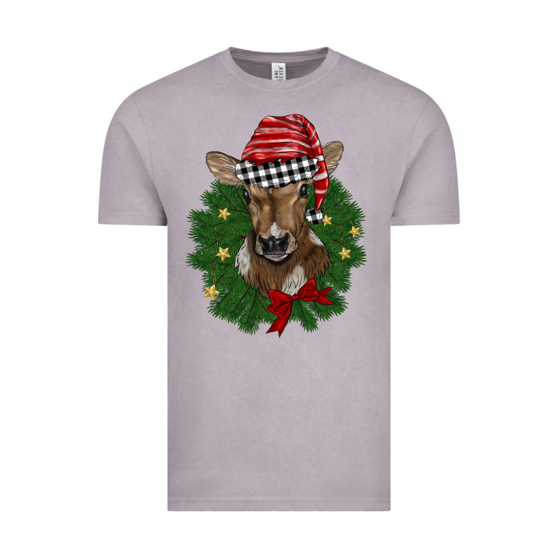 Christmas Wreath Baby Calf Vintage Tee by BarkalooDesign | Teevron