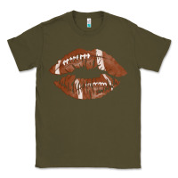 Army Green football lips Classic Tee - AdoDesignShop