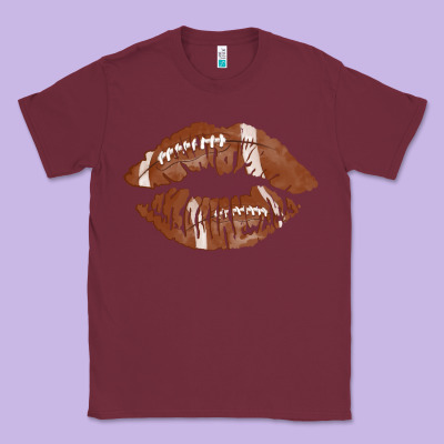 Football Lips Classic Tee Designed By Adodesignshop
