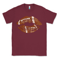 Burgundy football lips Classic Tee - AdoDesignShop