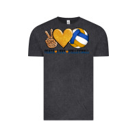 Vintage Black peace love volleyball Vintage Tee - AdoDesignShop