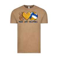 Vintage Coffee peace love volleyball Vintage Tee - AdoDesignShop