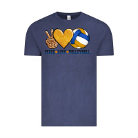 Vintage Denim peace love volleyball Vintage Tee - AdoDesignShop