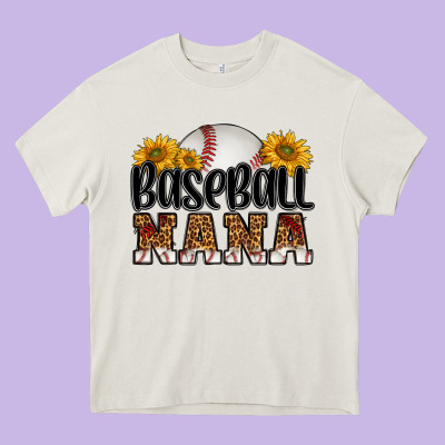 Baseball Nana Heavy Core Tee Designed By Hra Design Shop