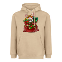 Mushroom Chrismas Santa claus bag Heavyweight Hoodie - NancyCooperArtShop