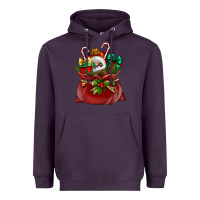Plum Chrismas Santa claus bag Heavyweight Hoodie - NancyCooperArtShop