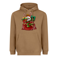 Toasted Coconut Chrismas Santa claus bag Heavyweight Hoodie - NancyCooperArtShop