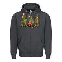 Smoke Christmas Cactus Zipper Hoodie - LillyAllenDesigns