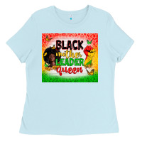 Baby Blue Black mother leader Ladies Tee - Zillion Design Studio