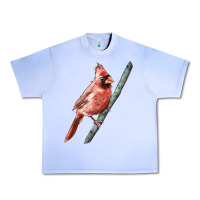 Grape Ice Northern Cardinal Bird Urban Heavy Tee - LillyAllenDesigns