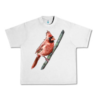 Lunar Rock Northern Cardinal Bird Urban Heavy Tee - LillyAllenDesigns