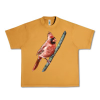 Peanut Butter Northern Cardinal Bird Urban Heavy Tee - LillyAllenDesigns