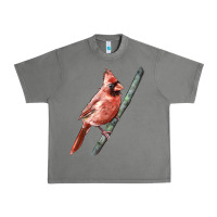 Tornado Northern Cardinal Bird Urban Heavy Tee - LillyAllenDesigns