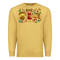 Antique Gold Mexican taco nacho and souce Premium Sweatshirt - NancyCooperArtShop