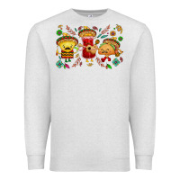 Oatmeal Heather Mexican taco nacho and souce Premium Sweatshirt - NancyCooperArtShop