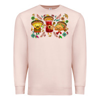 Pale Pink Mexican taco nacho and souce Premium Sweatshirt - NancyCooperArtShop