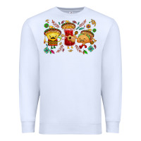 White Mexican taco nacho and souce Premium Sweatshirt - NancyCooperArtShop