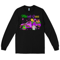 Black mardi gras truck gnome Long Sleeve Tee - JahusDesignShop