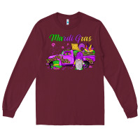 Burgundy mardi gras truck gnome Long Sleeve Tee - JahusDesignShop