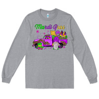 Heather Grey mardi gras truck gnome Long Sleeve Tee - JahusDesignShop