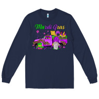 Navy mardi gras truck gnome Long Sleeve Tee - JahusDesignShop