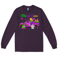 Plum mardi gras truck gnome Long Sleeve Tee - JahusDesignShop